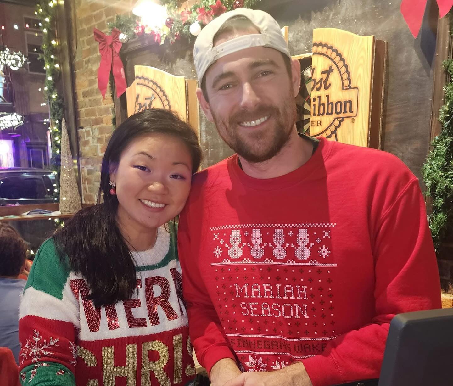 Anne and Clayton, owners of Finnegan's Wake