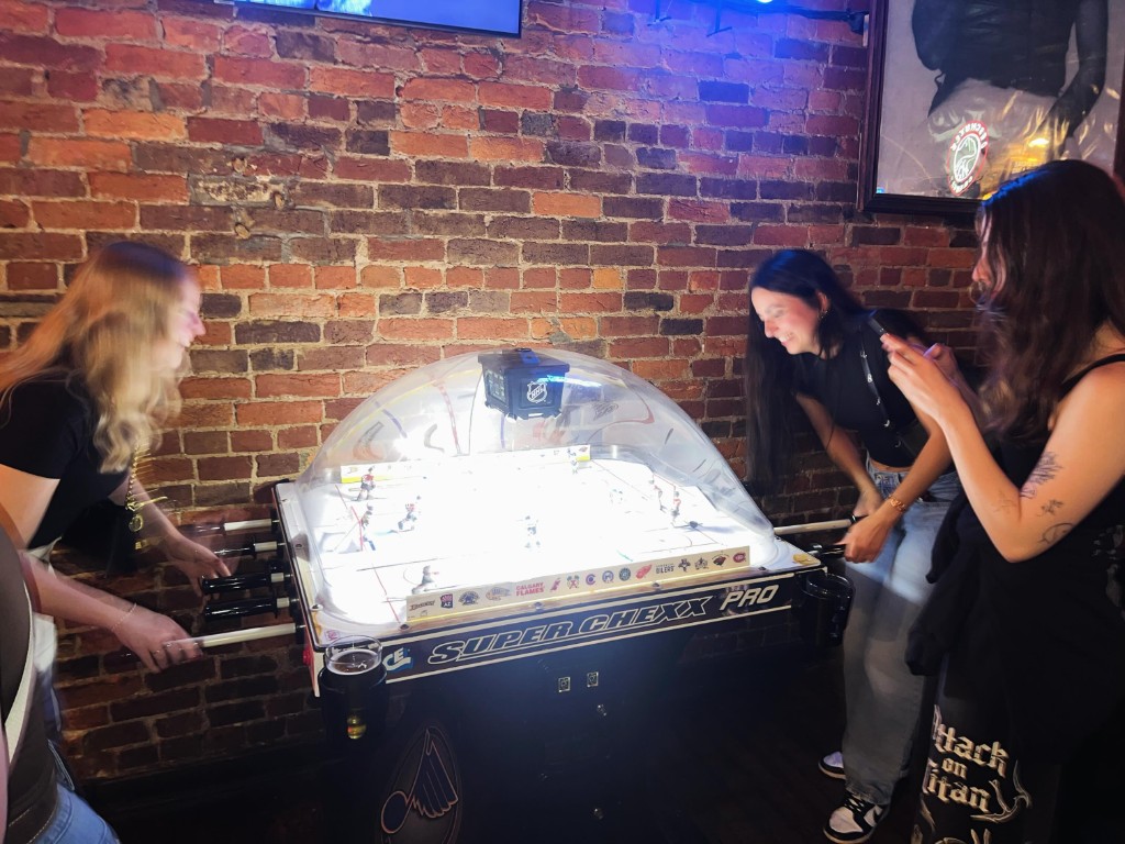 Bubble hockey at the pub