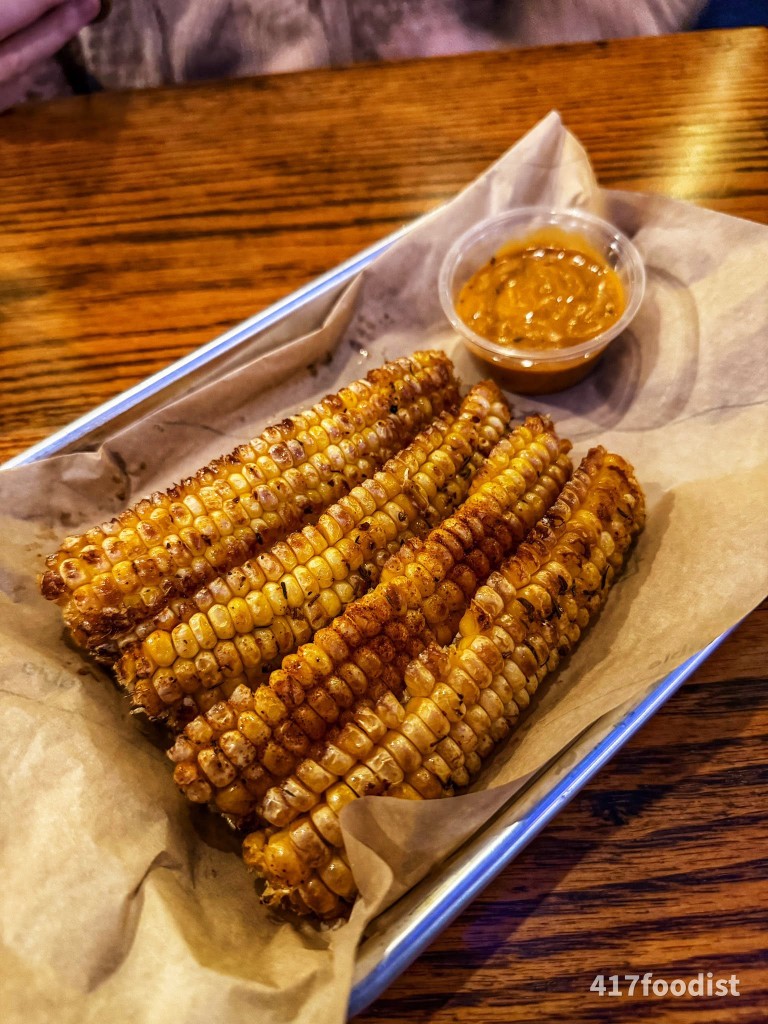 Blackened corn ribs with chipotle aioli at Finnegan's Wake