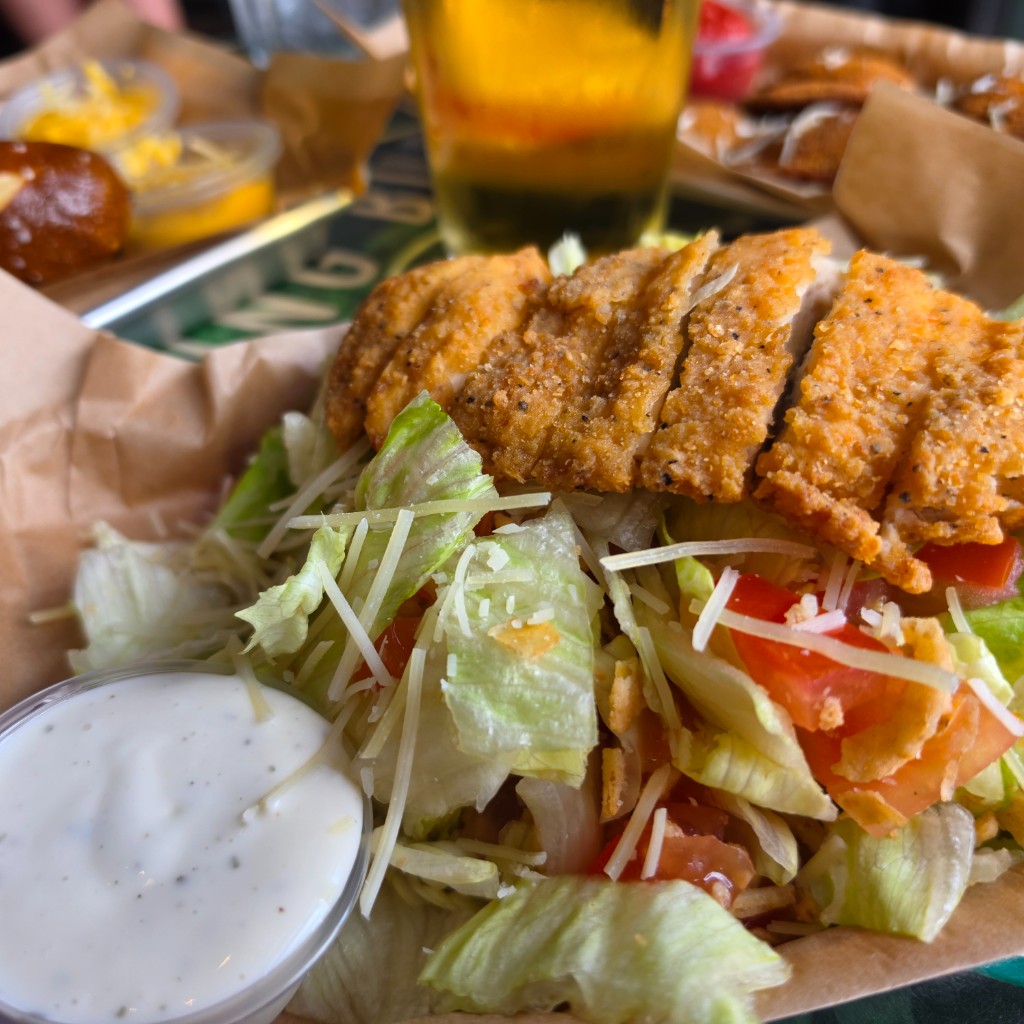 Fried chicken salad