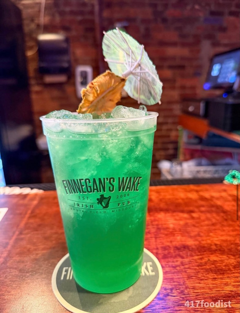 Green St Patrick's Day cocktail